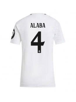 Real Madrid David Alaba #4 Zenski Domaci Dres 2024-25 Kratak Rukavima